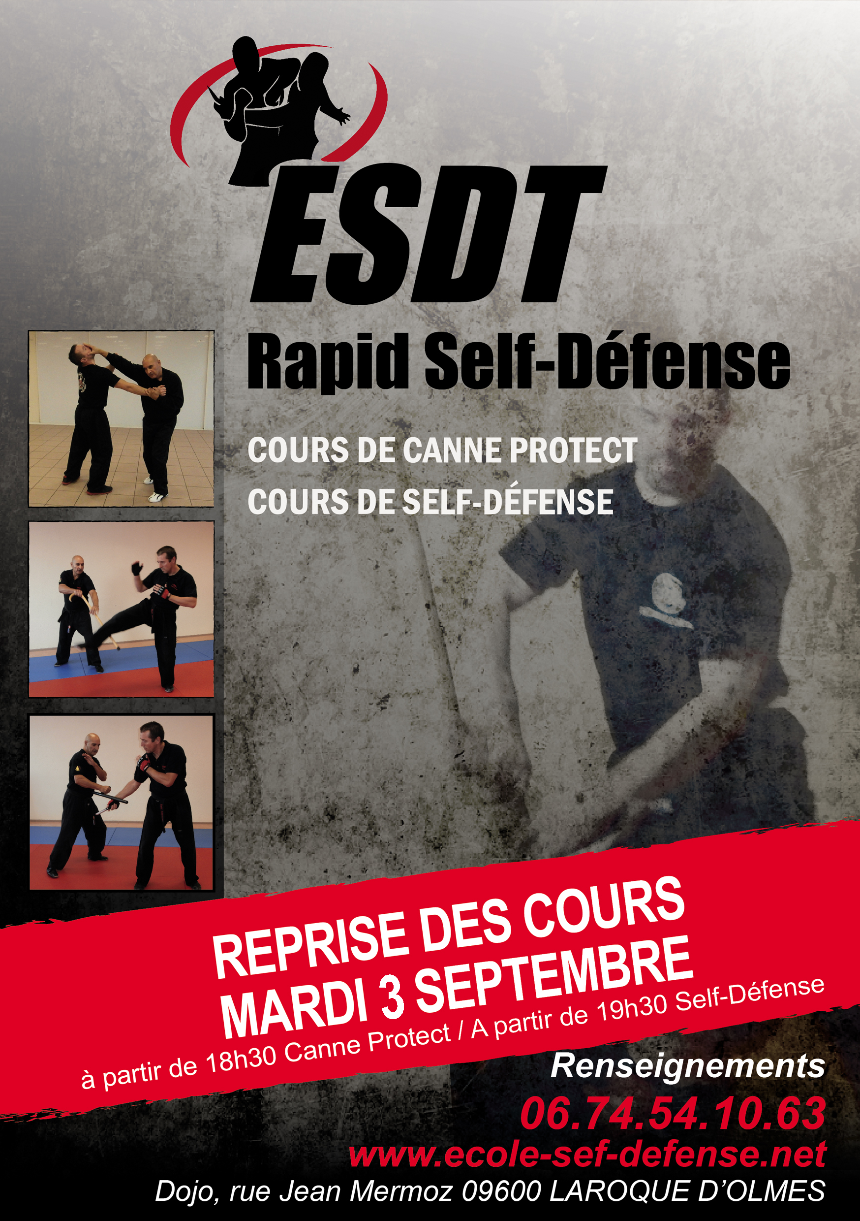 Reprise des cours de Canne protect à partir de 18h30 et Self-Défense à partir de 19h30