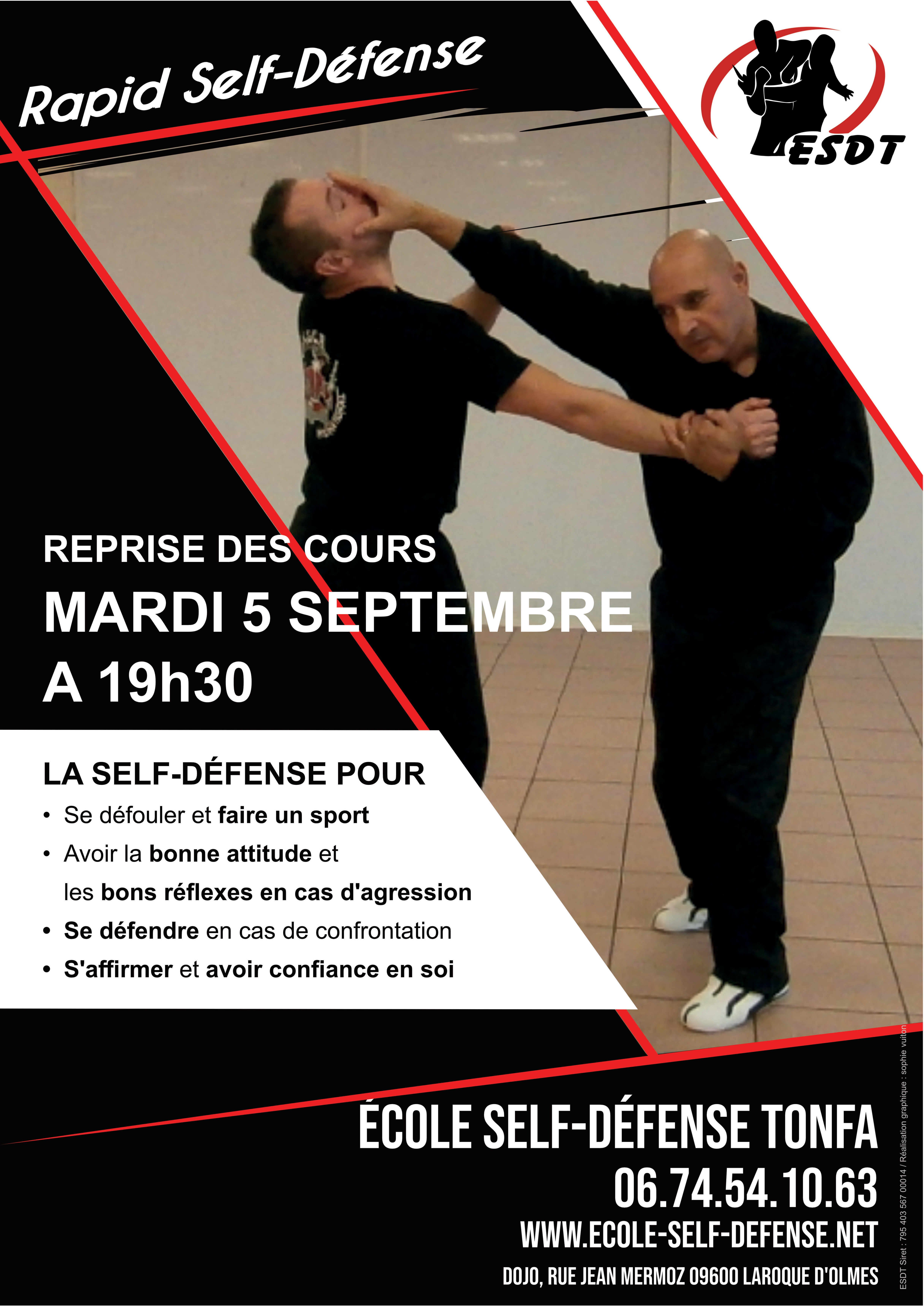 Rentree ecole self defense tonfa laroque d olmes